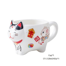 Load image into Gallery viewer, Cute Lucky Cat Porcelain Tea Set
