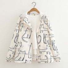 Load image into Gallery viewer, Kawaii Graffiti Cat Loose Jacket
