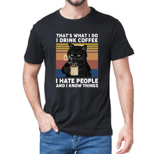 Load image into Gallery viewer, Funny Black Cat Men&#39;s Cotton T-Shirt
