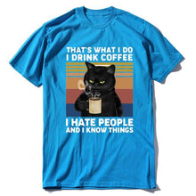 Load image into Gallery viewer, Funny Black Cat Men&#39;s Cotton T-Shirt
