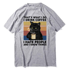 Load image into Gallery viewer, Funny Black Cat Men&#39;s Cotton T-Shirt
