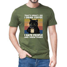 Load image into Gallery viewer, Funny Black Cat Men&#39;s Cotton T-Shirt
