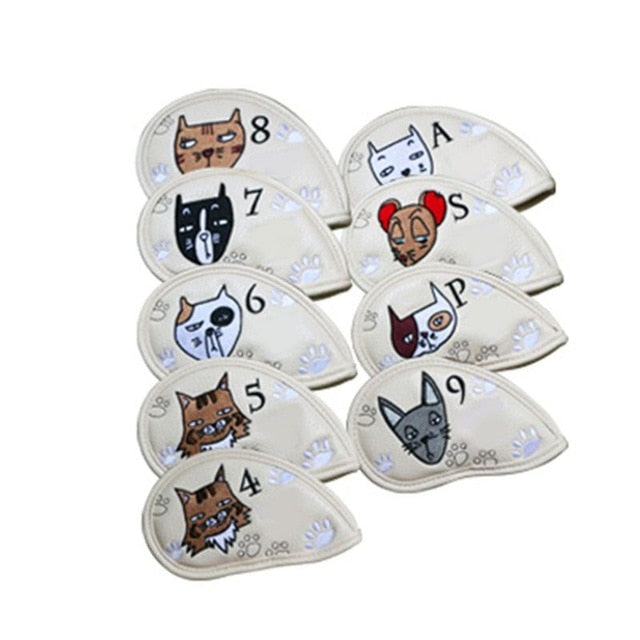 PU Waterproof Golf Headcovers Set