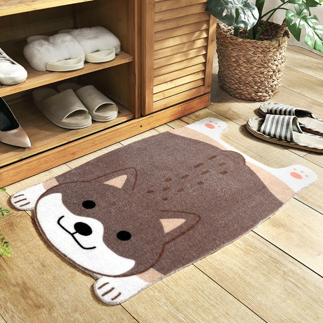 Shiba Inu Akita Dog Cartoon Mat