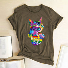 Load image into Gallery viewer, Adorable Graphic Cat T-Shirt
