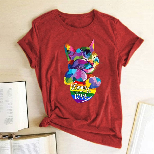 Adorable Graphic Cat T-Shirt