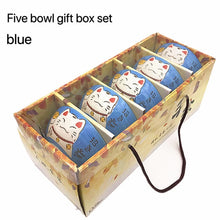 Load image into Gallery viewer, Cartoon Lucky Cat Ceramic Bowl
