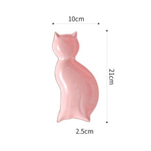 Load image into Gallery viewer, Cat Shape Ceramic Snack Plate
