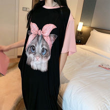 Load image into Gallery viewer, Beauty Cat Loose Night Dress
