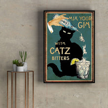 Load image into Gallery viewer, Mental Black Cat Poster Art Print
