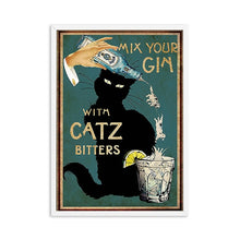 Load image into Gallery viewer, Mental Black Cat Poster Art Print
