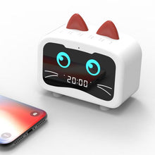 Load image into Gallery viewer, Cat Shape Bluetooth 5.0 Alarm Clock Speaker
