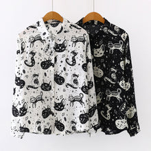 Load image into Gallery viewer, Women Cartoon Cat Blouses

