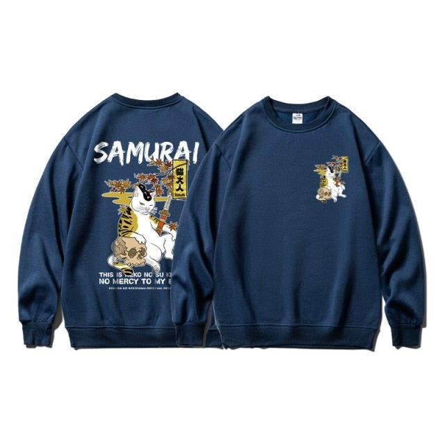 Harajuku Oversized Cat Print Sweatshirt