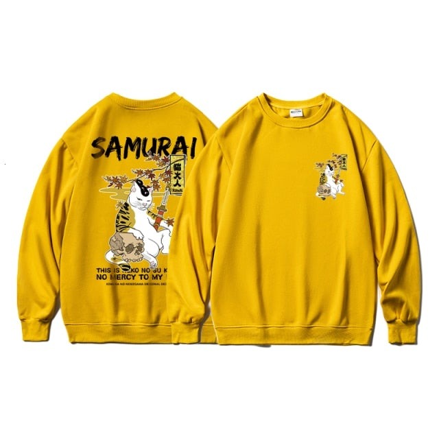 Harajuku Oversized Cat Print Sweatshirt