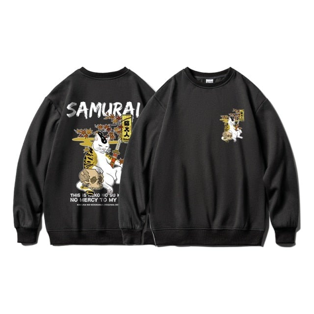 Harajuku Oversized Cat Print Sweatshirt