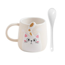 Load image into Gallery viewer, 400ml Cute Cat Ceramic Mug Set
