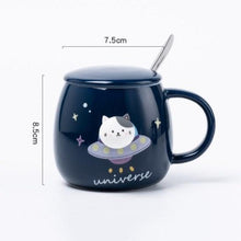 Load image into Gallery viewer, Space Cat Ceramics Mug
