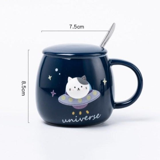 Space Cat Ceramics Mug