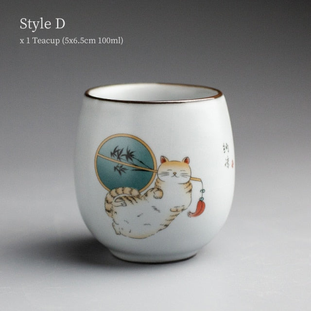 Ceramic Tea Cup Cat