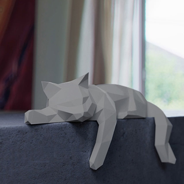 Cat Paper Sculpture DIY Craft