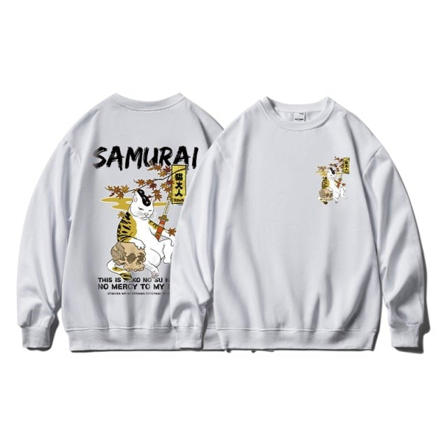 Harajuku Oversized Cat Print Sweatshirt